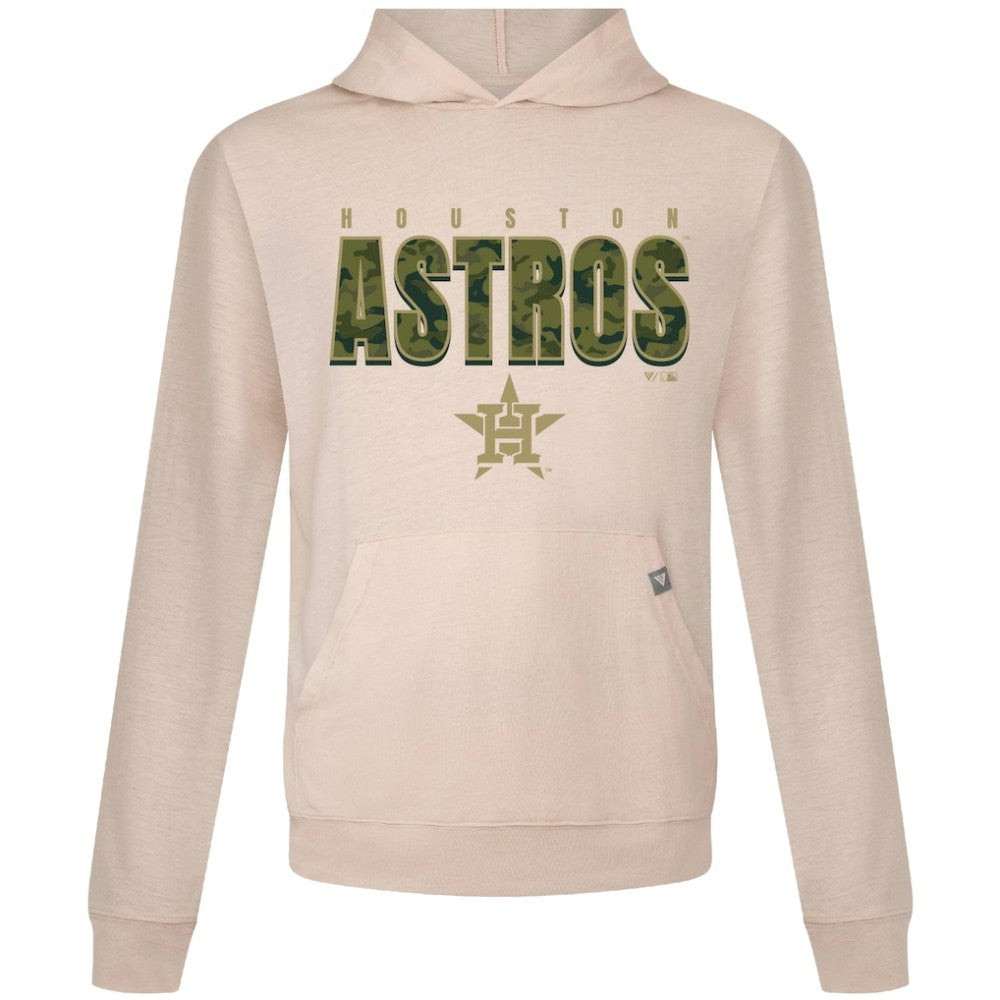 Houston Astros Levelwear Relay Protect Pullover Hoodie - Khaki - MLB Lifestyle