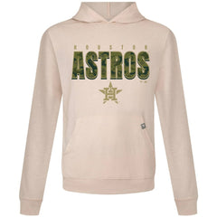 Houston Astros Levelwear Relay Protect Pullover Hoodie - Khaki - MLB Lifestyle