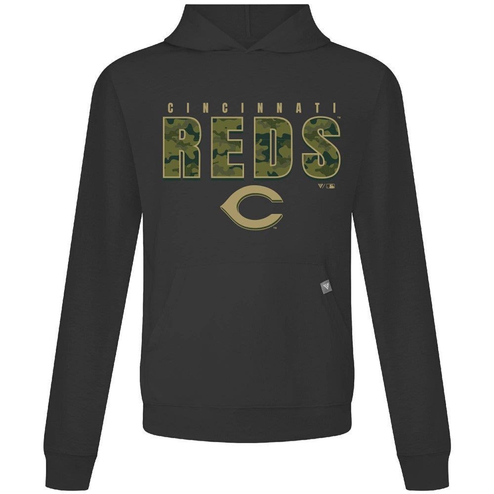 Cincinnati Reds Levelwear Relay Protect Pullover Hoodie - Black - MLB on Sale