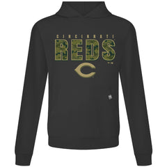Cincinnati Reds Levelwear Relay Protect Pullover Hoodie - Black - MLB on Sale