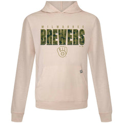 Milwaukee Brewers Levelwear Relay Protect Pullover Hoodie - Khaki - MLB Lifestyle