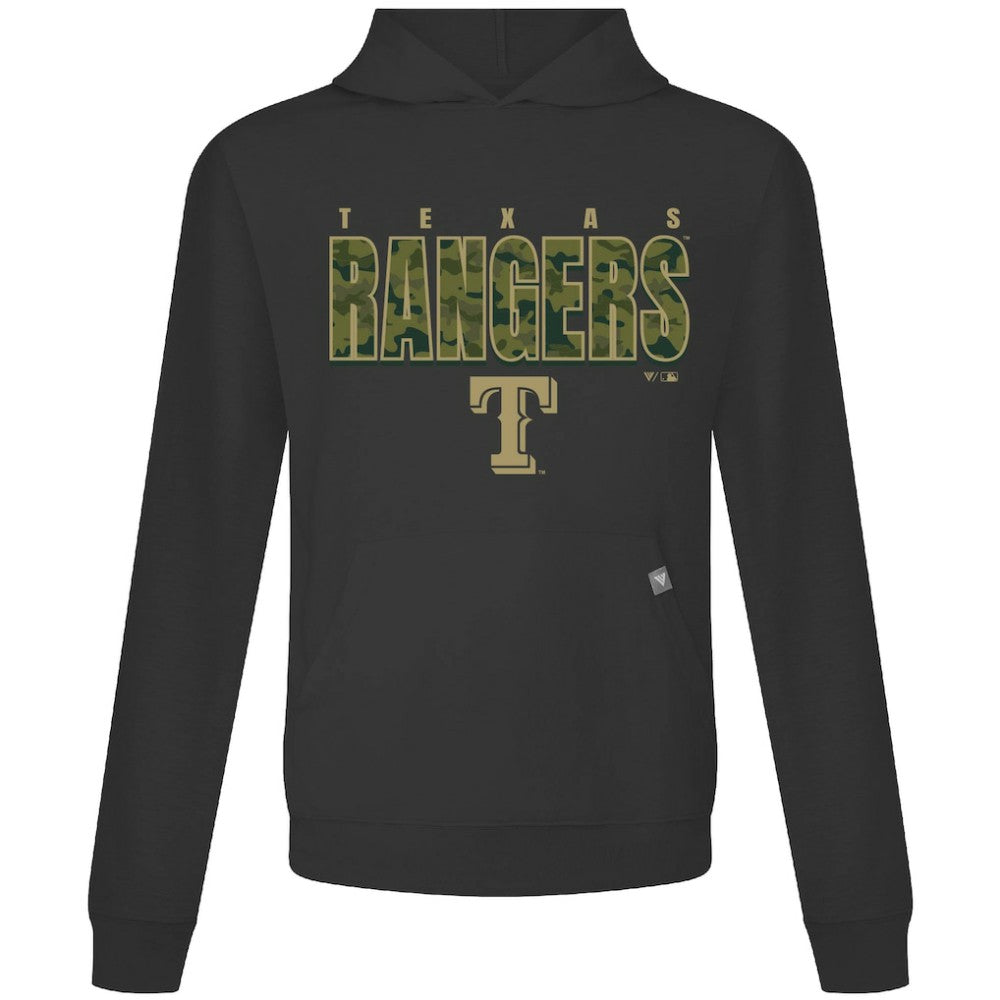 Texas Rangers Levelwear Relay Protect Pullover Hoodie - Black - MLB Lifestyle