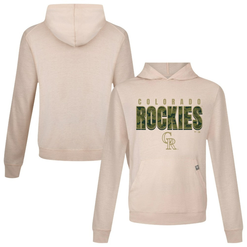 Colorado Rockies Levelwear Relay Protect Pullover Hoodie - Khaki - MLB Discount
