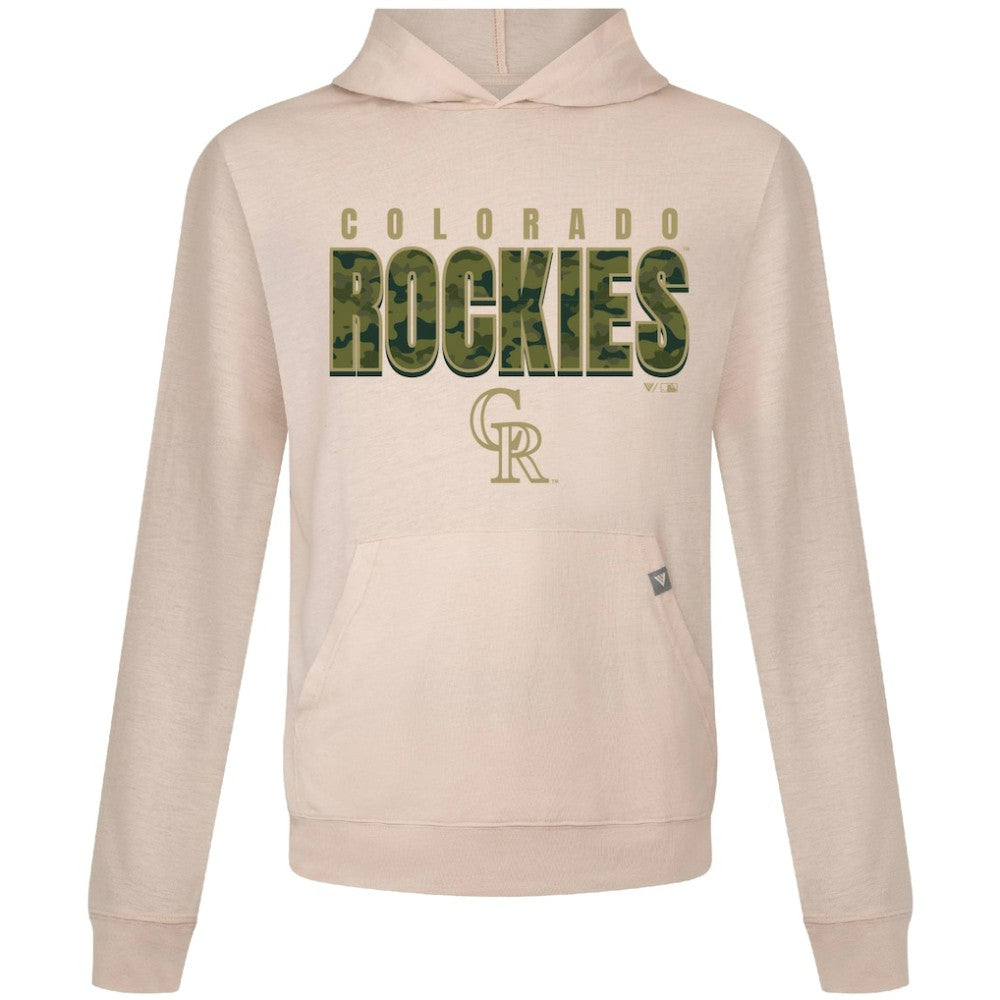 Colorado Rockies Levelwear Relay Protect Pullover Hoodie - Khaki - MLB Discount