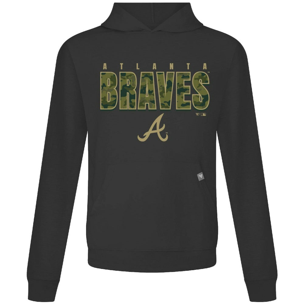 Atlanta Braves Levelwear Relay Protect Pullover Hoodie - Black - MLB Sale
