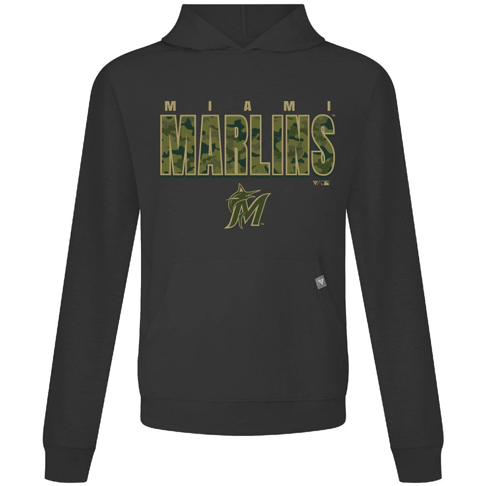Miami Marlins Levelwear Relay Protect Pullover Hoodie - Black - MLB on Sale