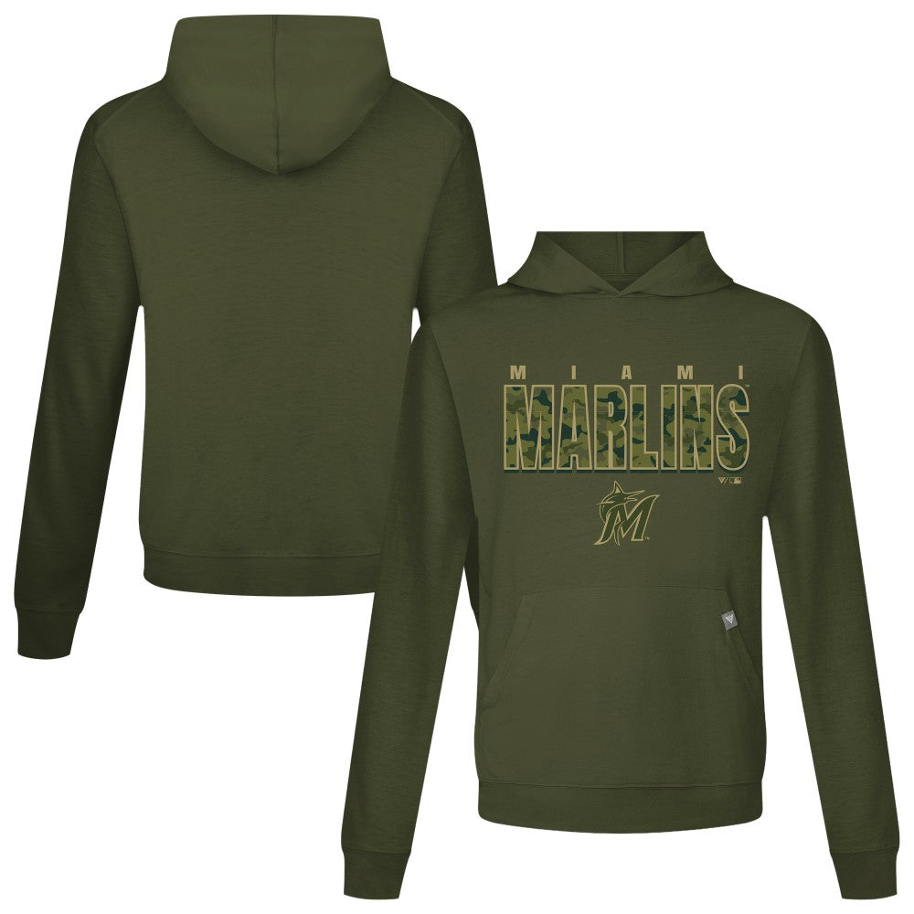 Miami Marlins Levelwear Relay Protect Pullover Hoodie - Green - MLB on Sale