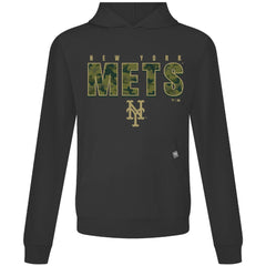 New York Mets Levelwear Relay Protect Pullover Hoodie - Black - MLB Lifestyle