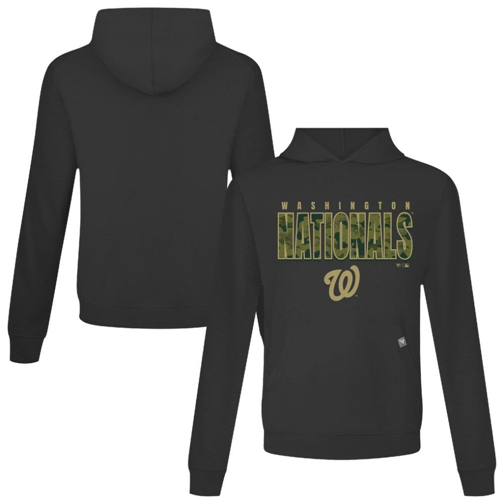 Washington Nationals Levelwear Relay Protect Pullover Hoodie - Black - MLB on Sale