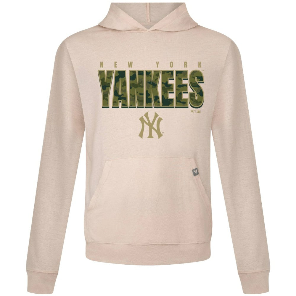New York Yankees Levelwear Relay Protect Pullover Hoodie - Khaki - MLB Lifestyle