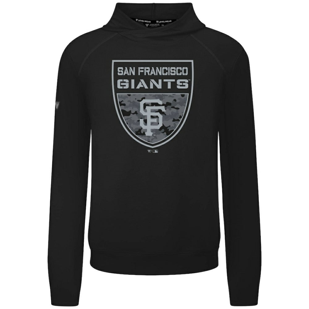 San Francisco Giants Levelwear Mandate Buckler Tri-Blend Pullover Hoodie - Black - MLB on Sale