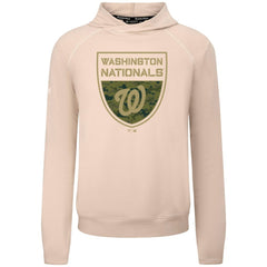 Washington Nationals Levelwear Mandate Buckler Tri-Blend Pullover Hoodie - Khaki - MLB Discount