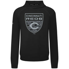 Cincinnati Reds Levelwear Mandate Buckler Tri-Blend Pullover Hoodie - Black - MLB Online