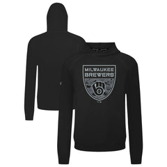 Milwaukee Brewers Levelwear Mandate Buckler Tri-Blend Pullover Hoodie - Black - MLB Online