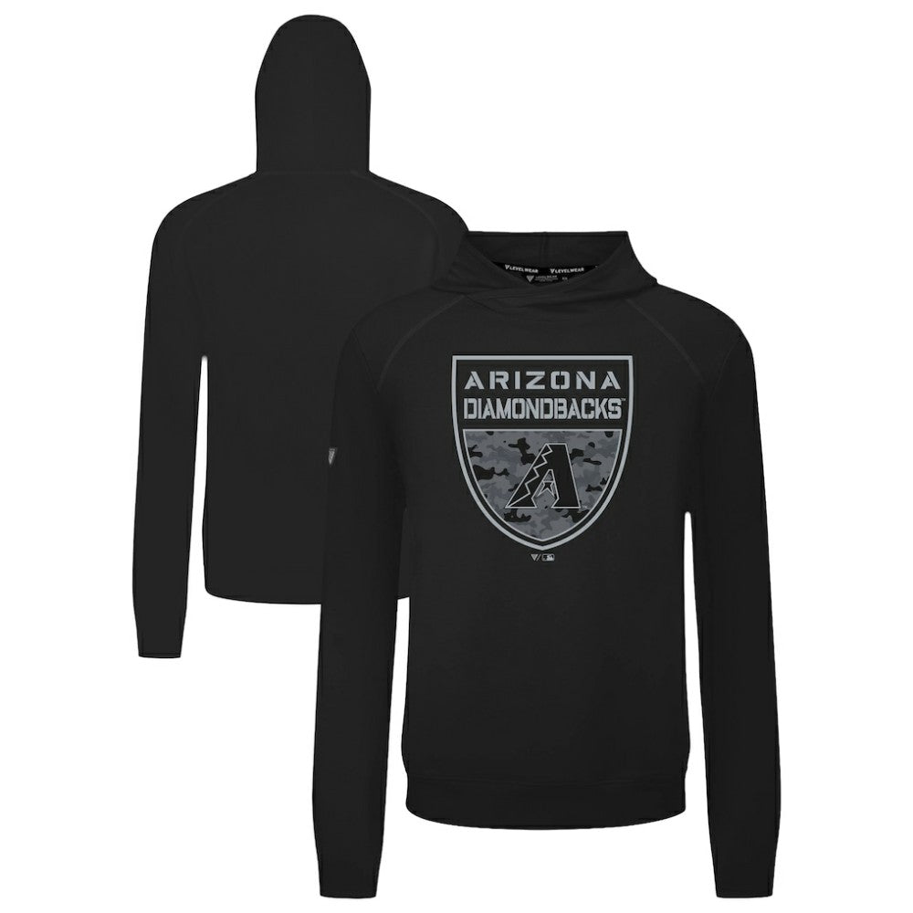 Arizona Diamondbacks Levelwear Mandate Buckler Tri-Blend Pullover Hoodie - Black - MLB Sale