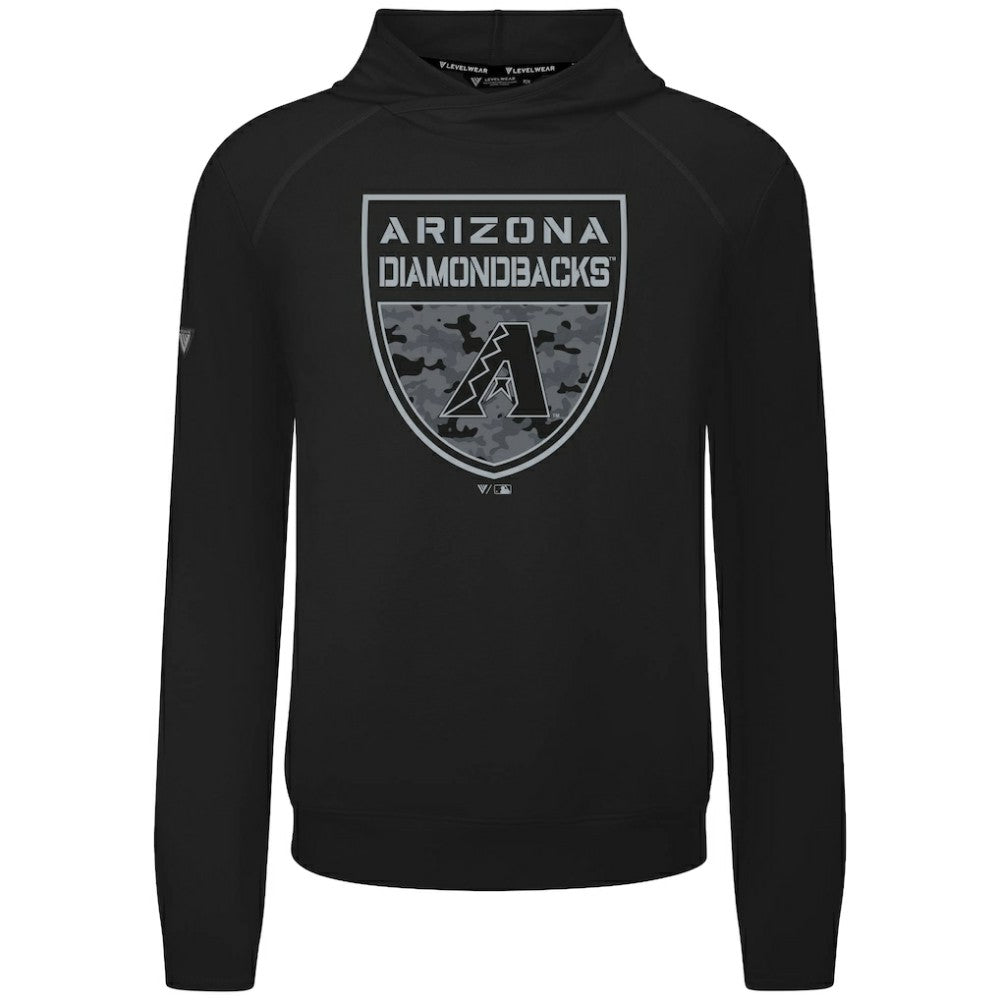 Arizona Diamondbacks Levelwear Mandate Buckler Tri-Blend Pullover Hoodie - Black - MLB Sale