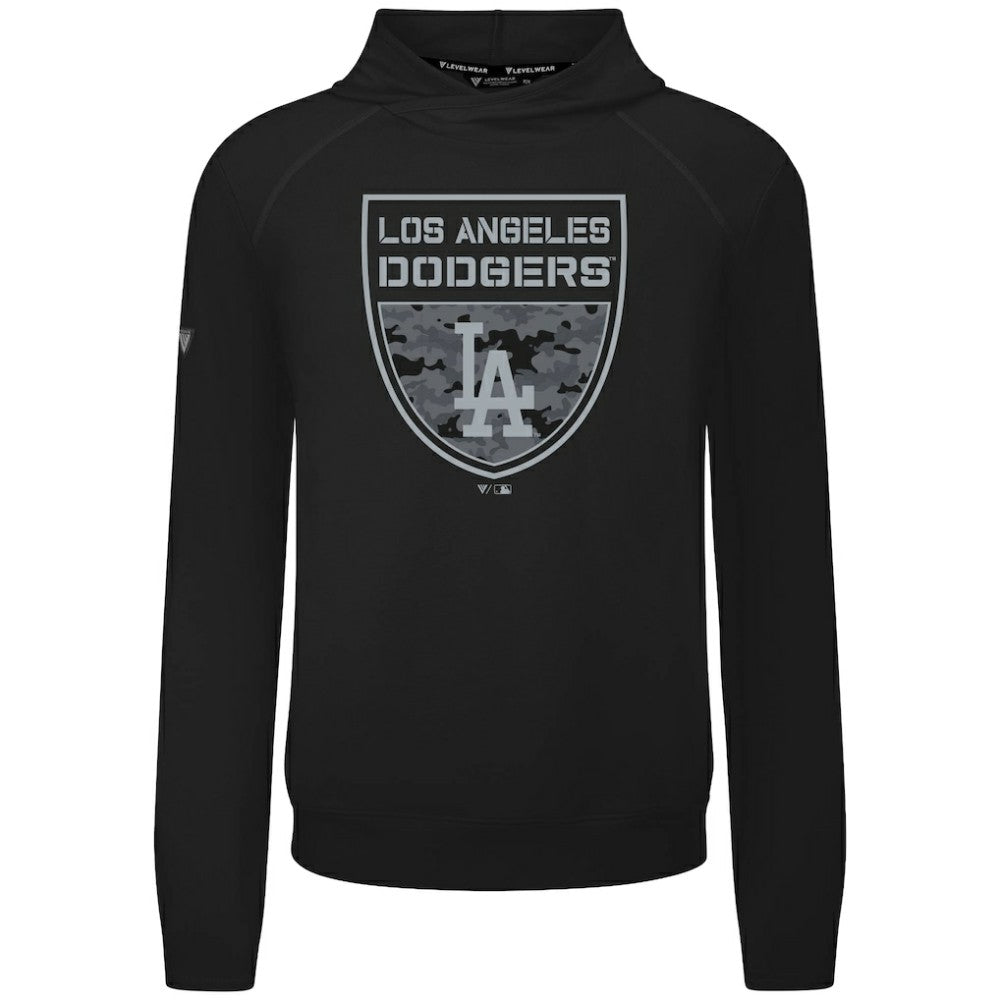 Los Angeles Dodgers Levelwear Mandate Buckler Tri-Blend Pullover Hoodie - Black - MLB on Sale