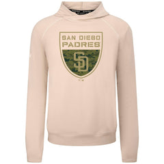 San Diego Padres Levelwear Mandate Buckler Tri-Blend Pullover Hoodie - Khaki - MLB Sale