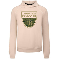 Tampa Bay Rays Levelwear Mandate Buckler Tri-Blend Pullover Hoodie - Khaki - MLB Sale