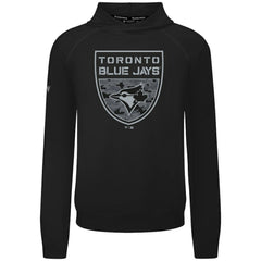 Toronto Blue Jays Levelwear Mandate Buckler Tri-Blend Pullover Hoodie - Black - MLB Sale