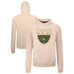 Toronto Blue Jays Levelwear Mandate Buckler Tri-Blend Pullover Hoodie - Khaki - MLB on Sale