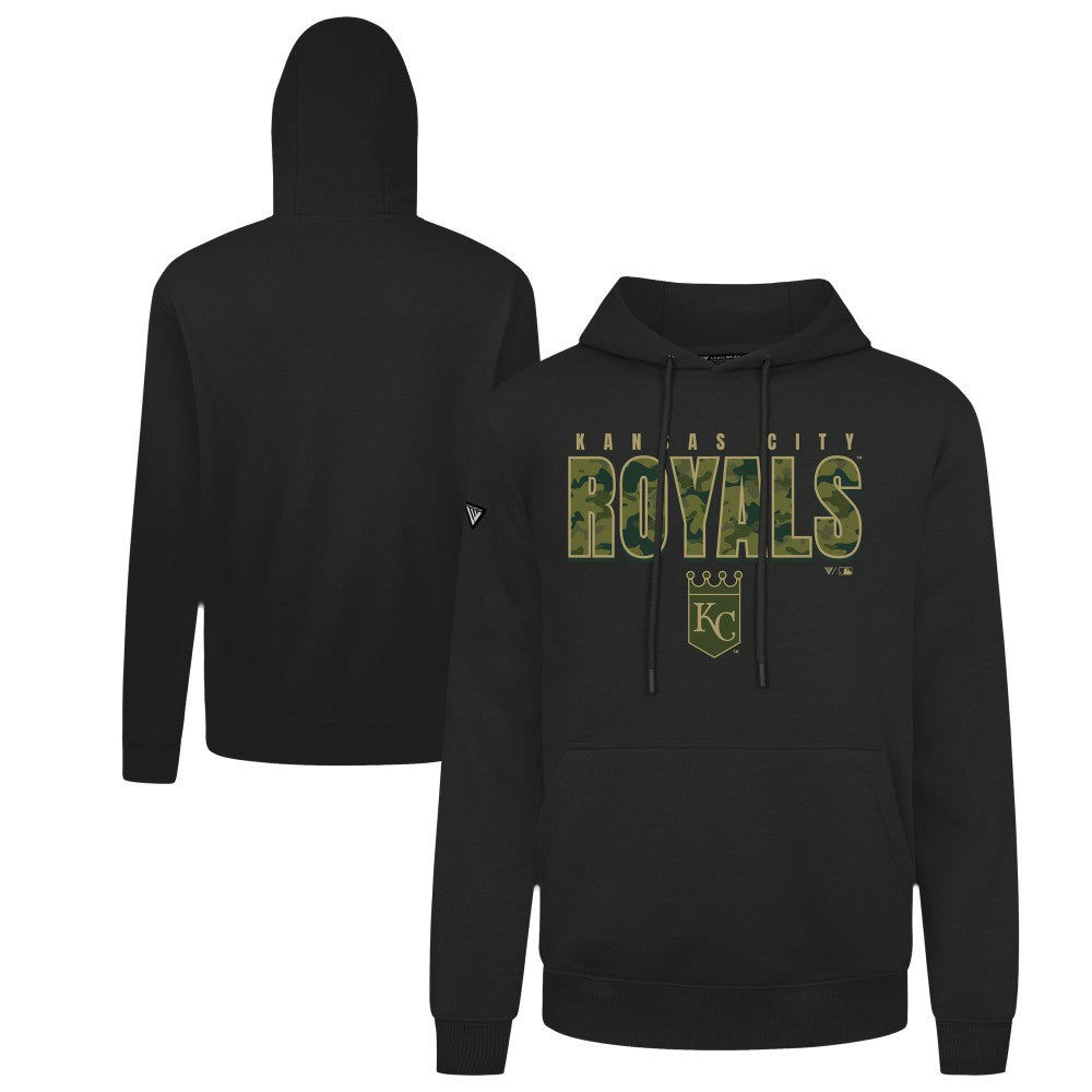 Kansas City Royals Levelwear Podium Protect Pullover Hoodie - Black - MLB on Sale
