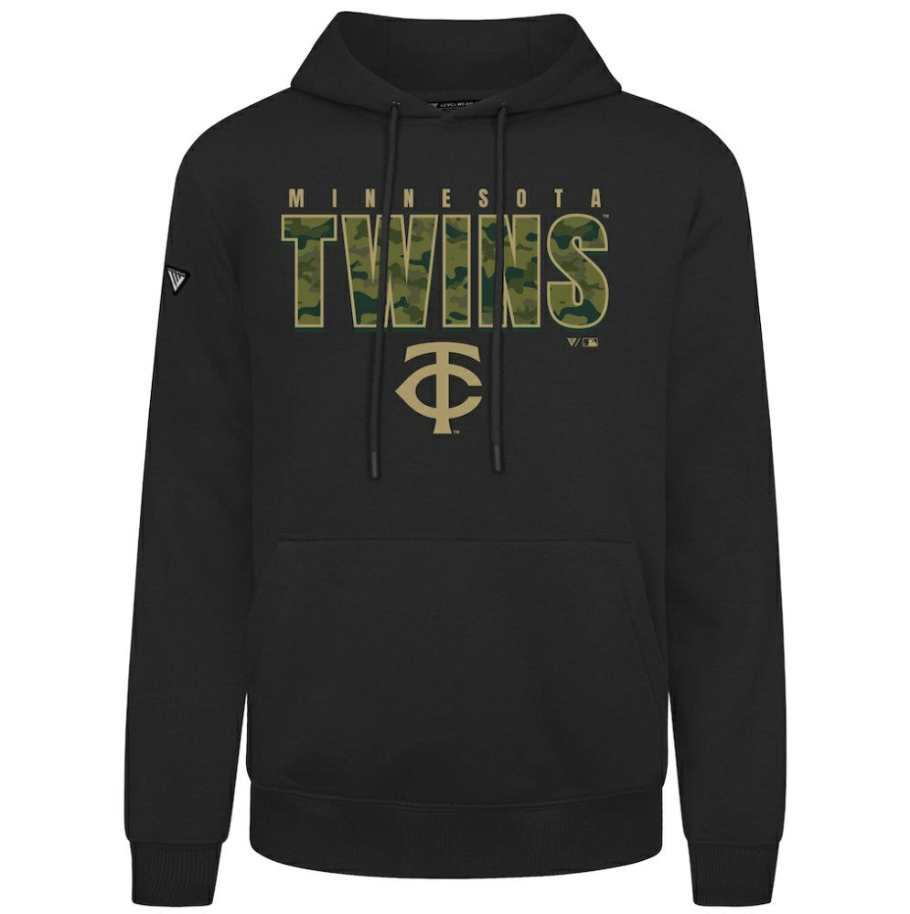 Minnesota Twins Levelwear Podium Protect Pullover Hoodie - Black - MLB Discount