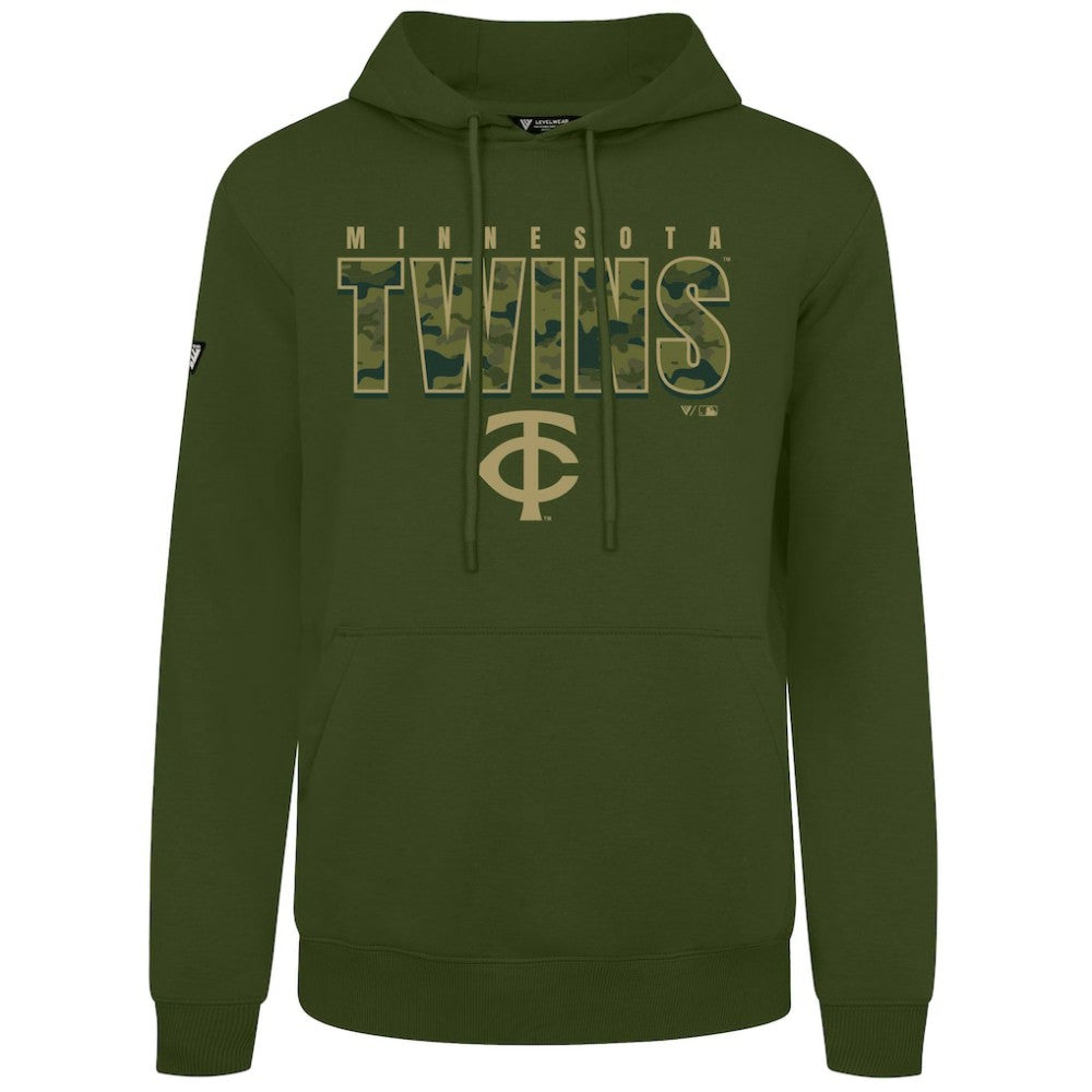 Minnesota Twins Levelwear Podium Protect Pullover Hoodie - Green - MLB Lifestyle