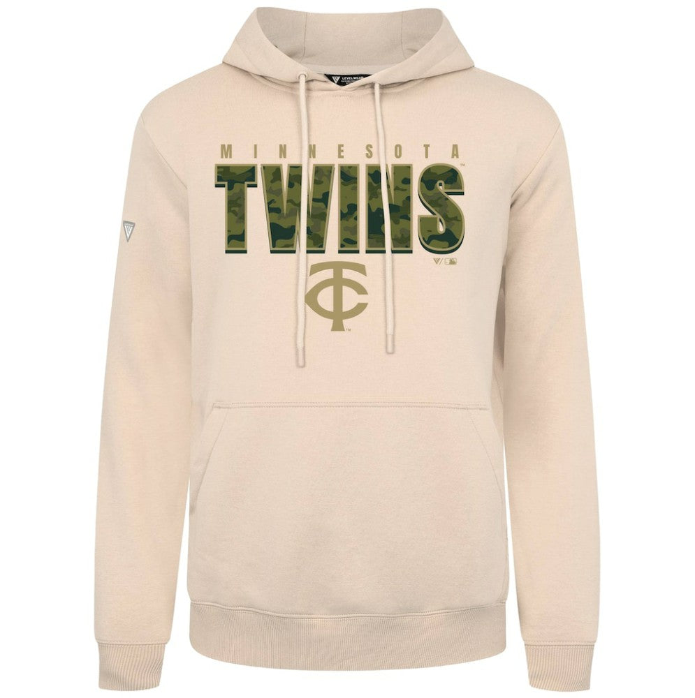 Minnesota Twins Levelwear Podium Protect Pullover Hoodie - Khaki - MLB Online
