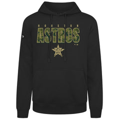 Houston Astros Levelwear Podium Protect Pullover Hoodie - Black - MLB Lifestyle