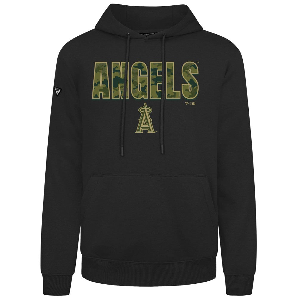 Los Angeles Angels Levelwear Podium Protect Pullover Hoodie - Black - MLB Discount