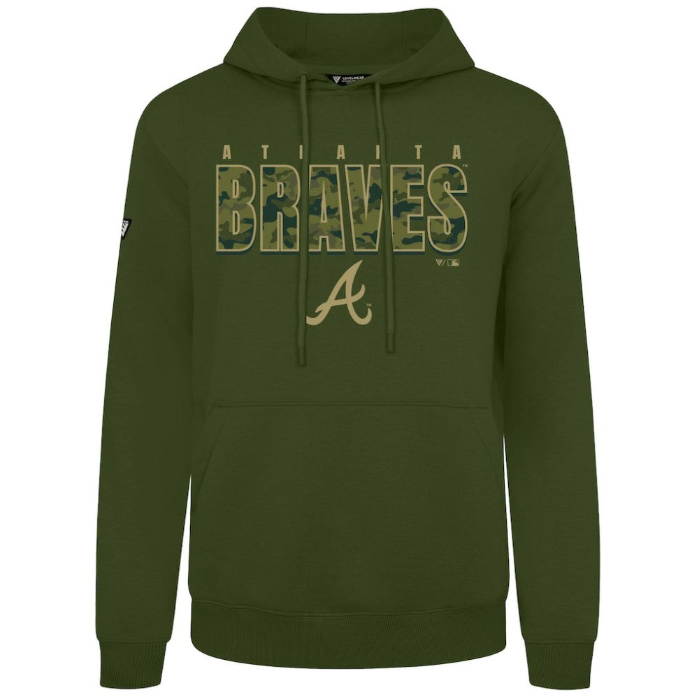 Atlanta Braves Levelwear Podium Protect Pullover Hoodie - Green - MLB Sale