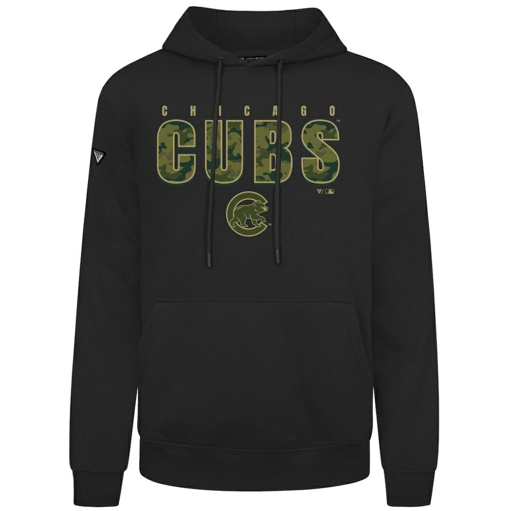 Chicago Cubs Levelwear Podium Protect Pullover Hoodie - Black - MLB Discount