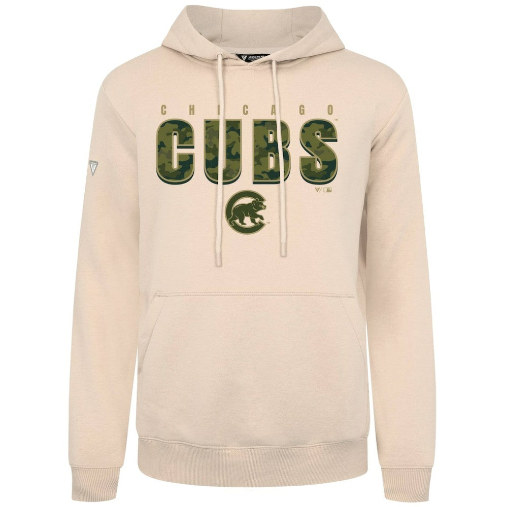 Chicago Cubs Levelwear Podium Protect Pullover Hoodie - Khaki - MLB Online