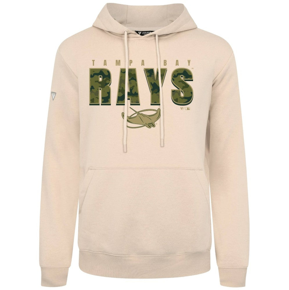 Tampa Bay Rays Levelwear Podium Protect Pullover Hoodie - Khaki - MLB Sale