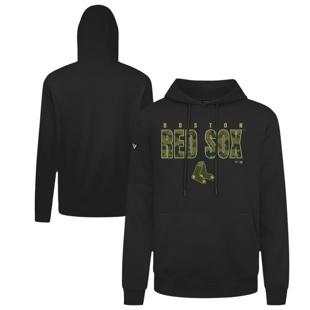 Boston Red Sox Levelwear Podium Protect Pullover Hoodie - Black - MLB Discount