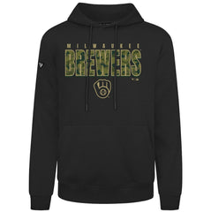 Milwaukee Brewers Levelwear Podium Protect Pullover Hoodie - Black - MLB Lifestyle