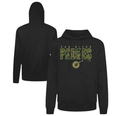 San Diego Padres Levelwear Podium Protect Pullover Hoodie - Black - MLB on Sale
