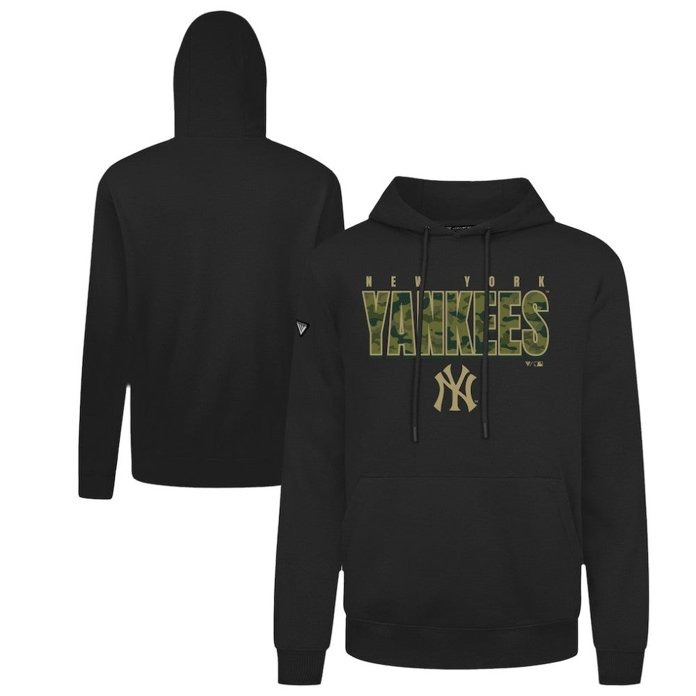 New York Yankees Levelwear Podium Protect Pullover Hoodie - Black - MLB Sale