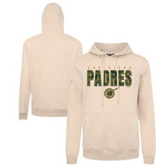 San Diego Padres Levelwear Podium Protect Pullover Hoodie - Khaki - MLB Sale