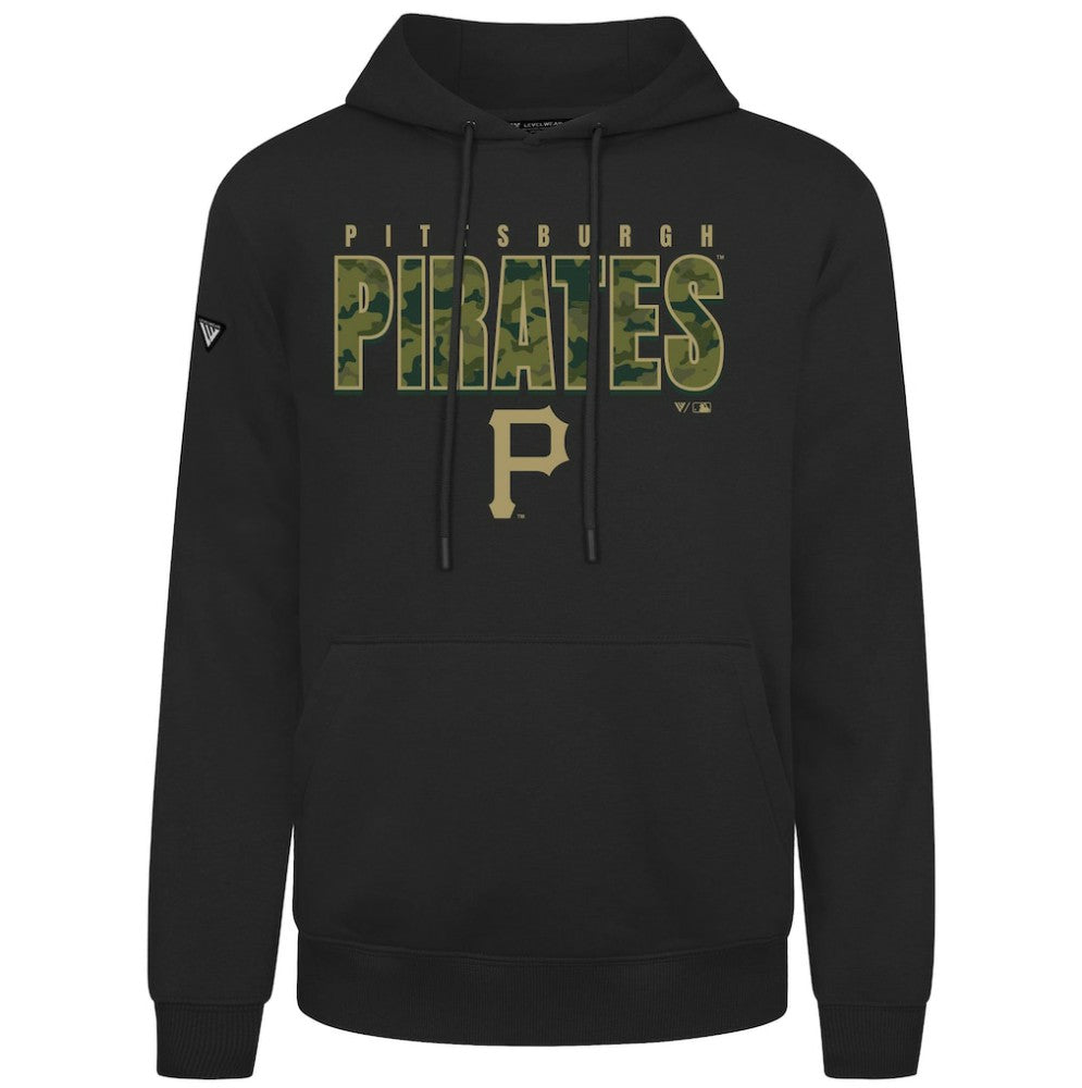 Pittsburgh Pirates Levelwear Podium Protect Pullover Hoodie - Black - MLB Discount