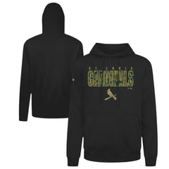 St. Louis Cardinals Levelwear Podium Protect Pullover Hoodie - Black - MLB Lifestyle