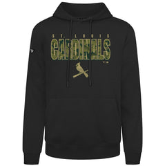 St. Louis Cardinals Levelwear Podium Protect Pullover Hoodie - Black - MLB Lifestyle