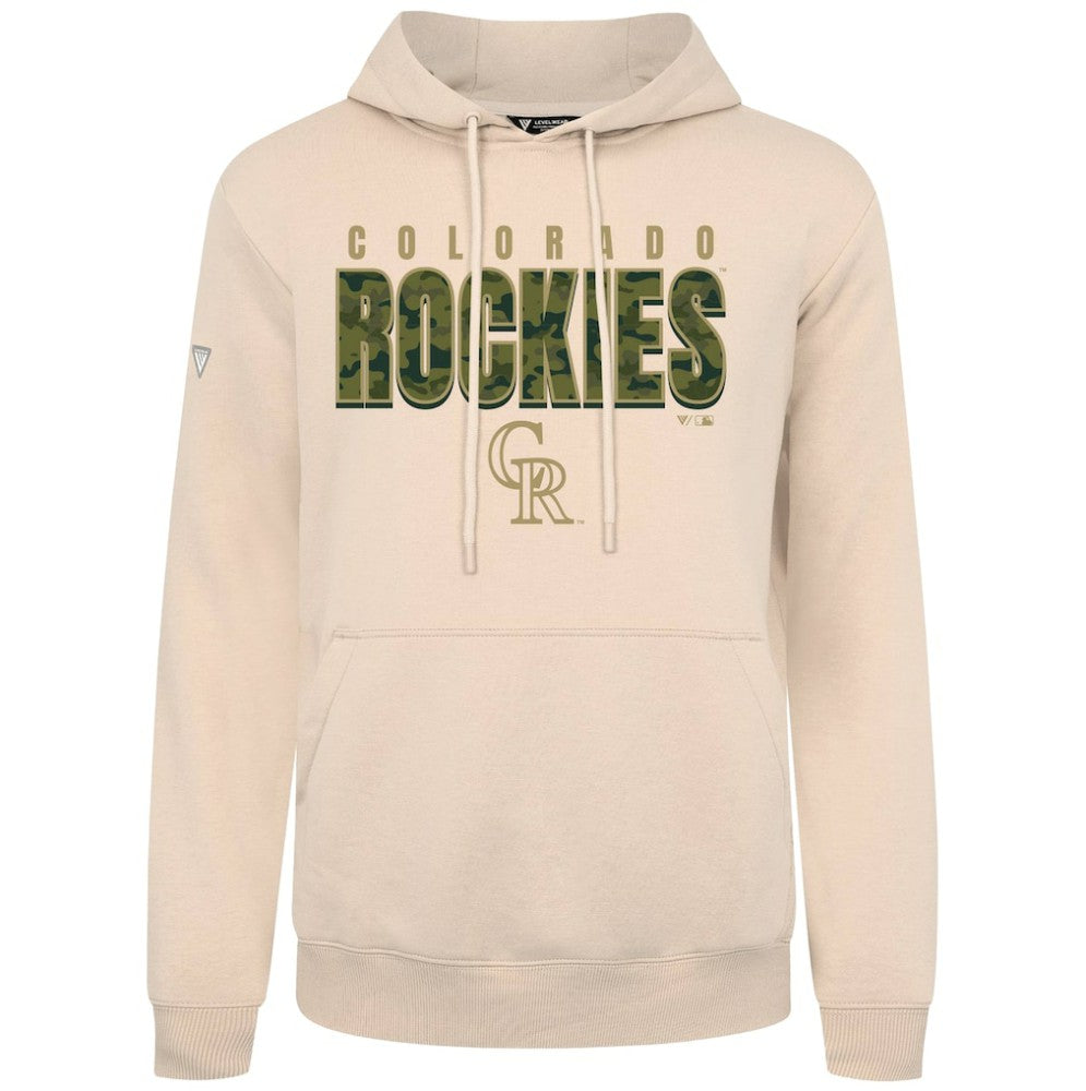 Colorado Rockies Levelwear Podium Protect Pullover Hoodie - Khaki - MLB Online