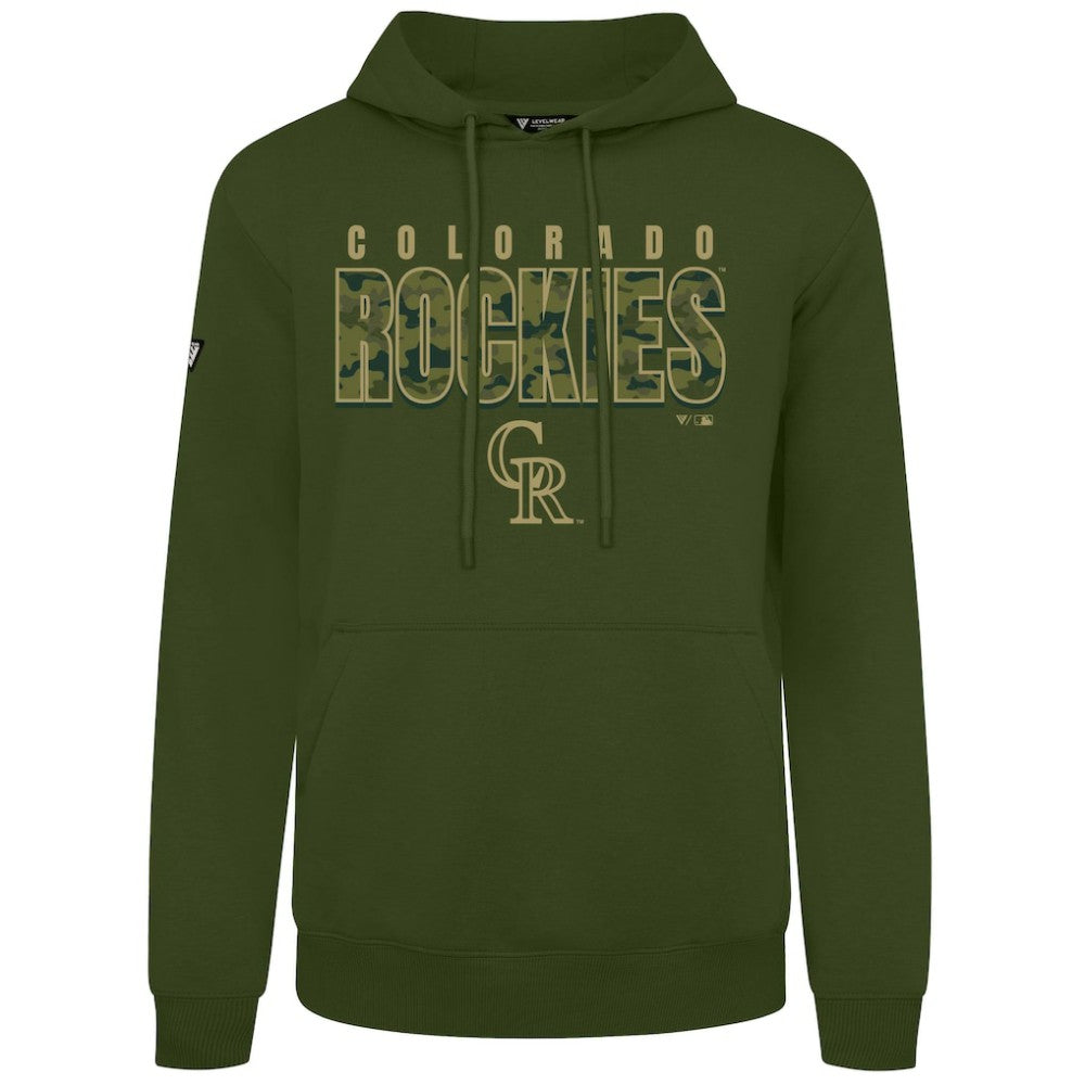 Colorado Rockies Levelwear Podium Protect Pullover Hoodie - Green - MLB Lifestyle