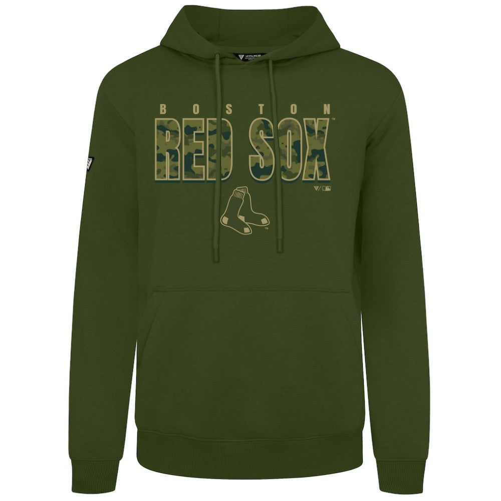 Boston Red Sox Levelwear Podium Protect Pullover Hoodie - Green - MLB Lifestyle