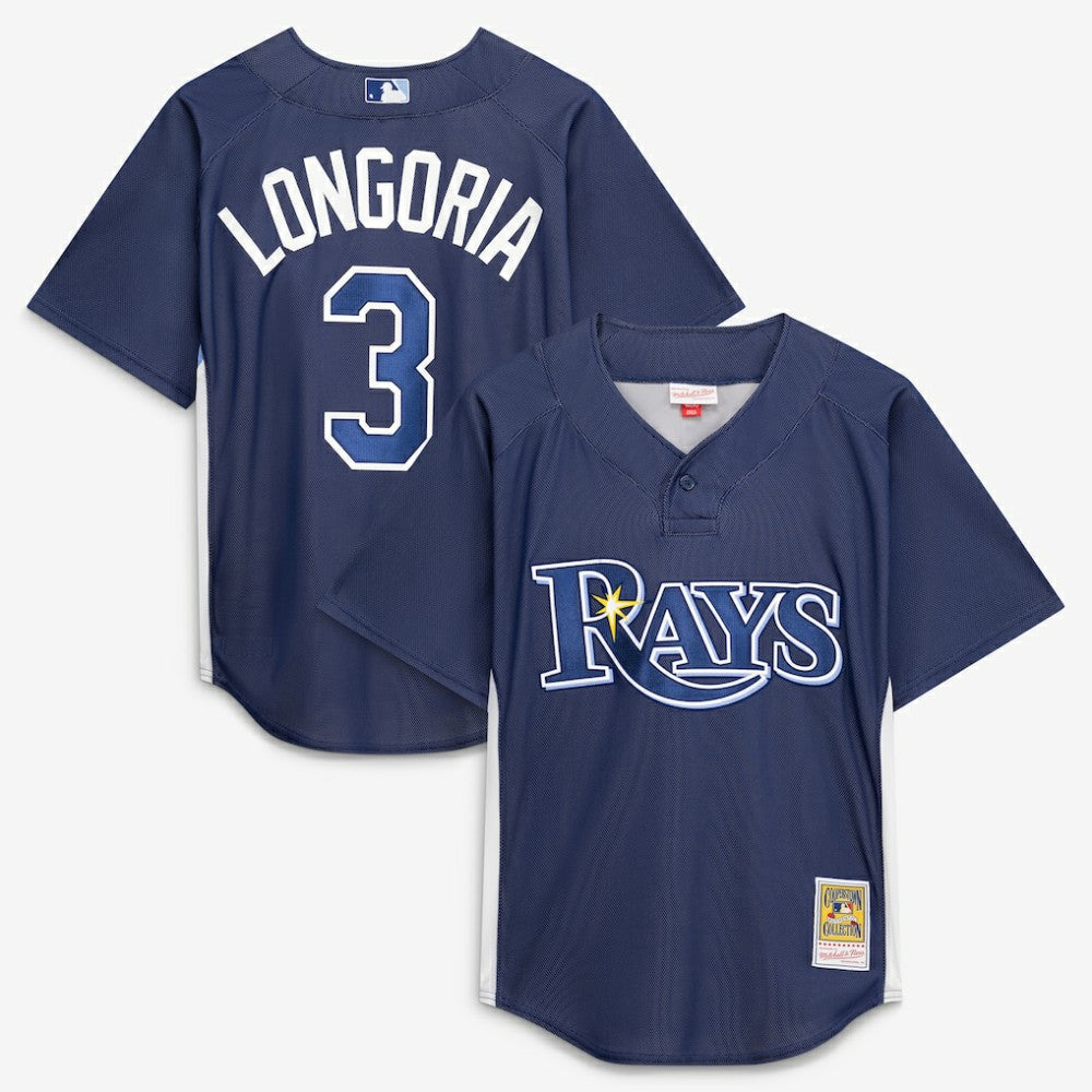 Evan Longoria Tampa Bay Rays Mitchell & Ness Authentic Batting Practice Jersey - Navy - Mitchell & Ness Online