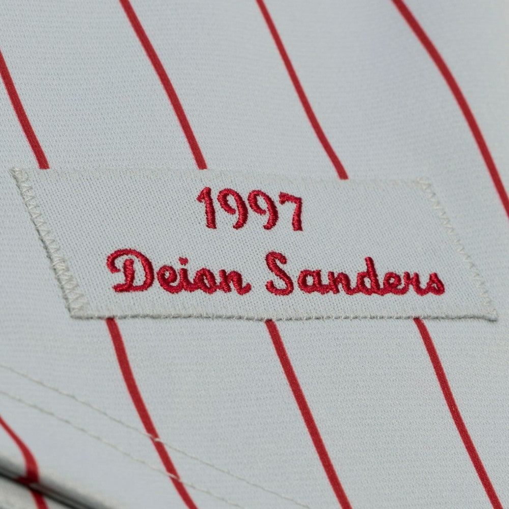 Deion Sanders Cincinnati Reds Mitchell & Ness 1997 Authentic Jersey - Gray - Mitchell & Ness Discount