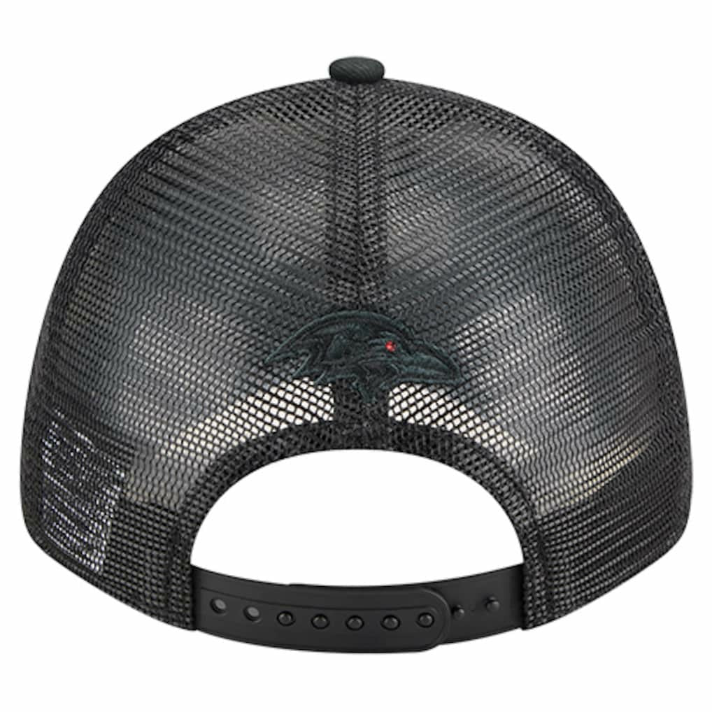 Baltimore Ravens New Era Darkness Falls 9FORTY Adjustable Hat Black