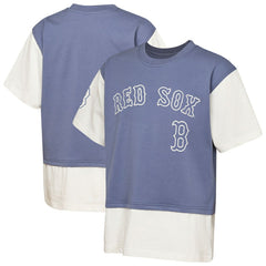 Boston Red Sox Outerstuff Youth Ultimate Pastels Premium Double Run T-Shirt - Navy/Cream - MLB on Sale